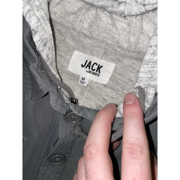 Jack By‎ BB Dakota Full Zip Cargo Utility Jacket Womens Size M Gray Layered - Picture 2 of 3
